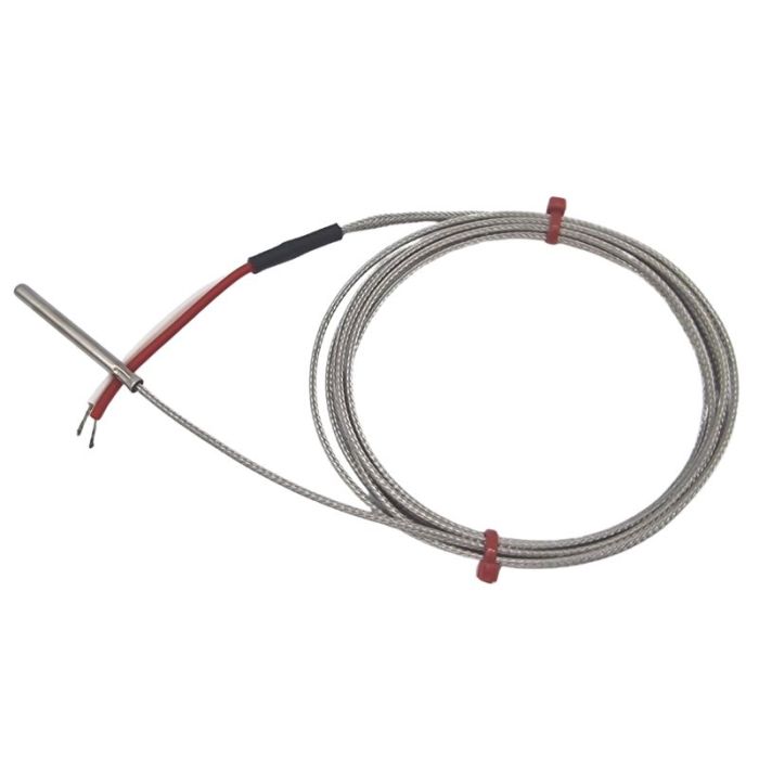 Termopar conectado a tierra fabricado en tubo de acero inoxidable, cable trenzado de acero inoxidable de fibra de vidrio - JIS tipo K - 3,18 mm de dimetro