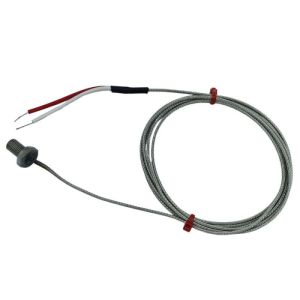 Termopar de pernos, acero inoxidable de fibra de vidrio sobre cable trenzado - JIS tipo K- Paso de rosca M8x1 mm - Tamao de perno de 25 mm